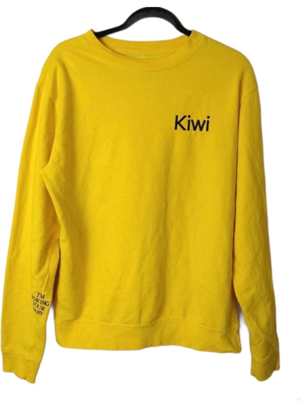 Harry Styles Kiwi Yellow Embroidered Sweatshirt S